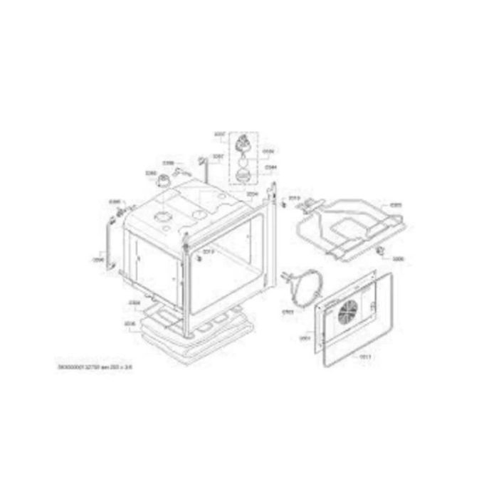 Lò nướng Bosch HBA34B450 INOX 4 Kích thước của Lò nướng Bosch HBA34B450 INOX