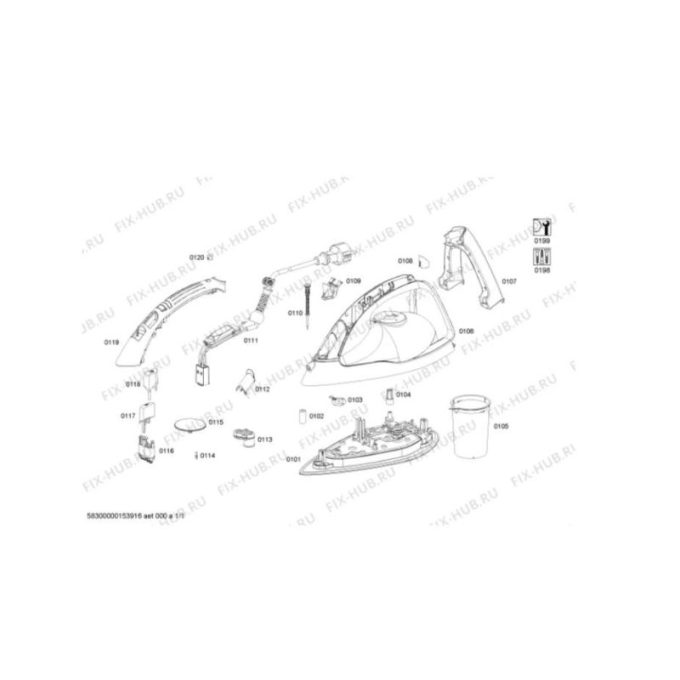 Kích thước của Bàn là Bosch TDA4630