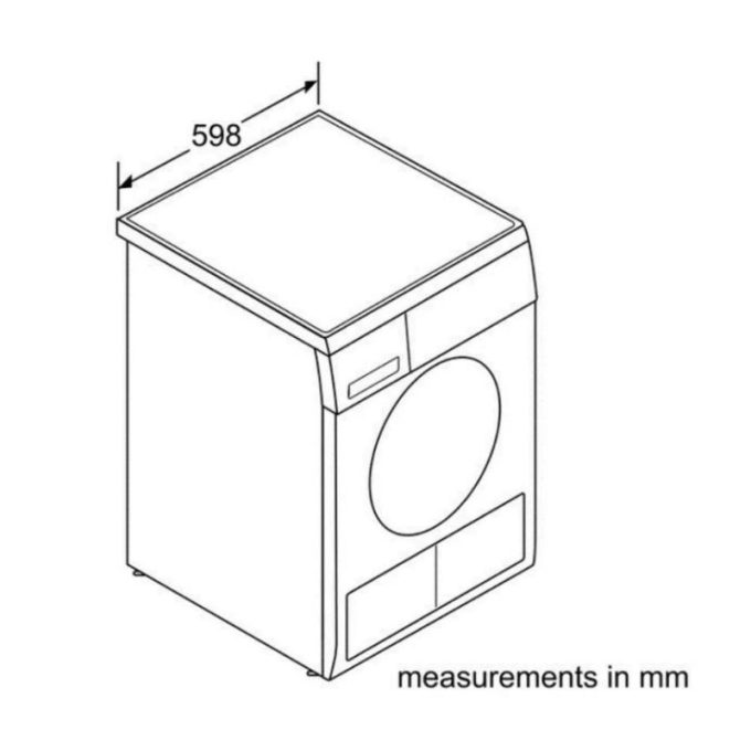 Kích thước của Máy sấy quần áo Bosch WTE 84105 GB