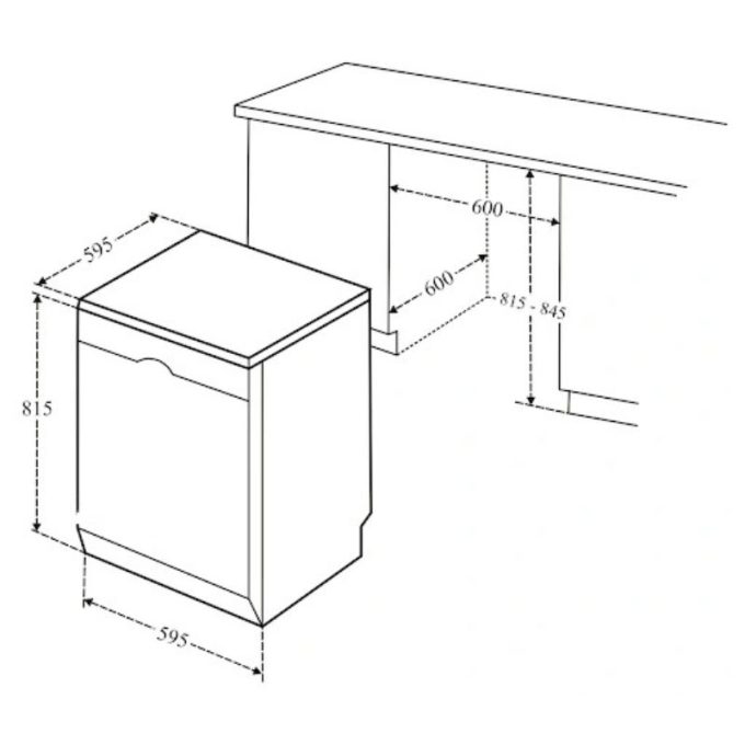 Kích thước máy rửa bát Bosch SMS63L02EA