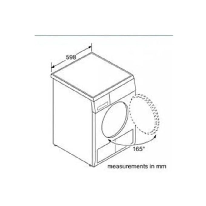 Kích thước của Máy sấy Bosch WTA74200SG