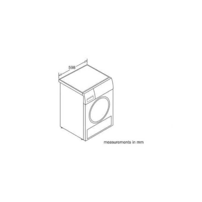 Kich thước của Máy sấy Bosch WTB86200SG