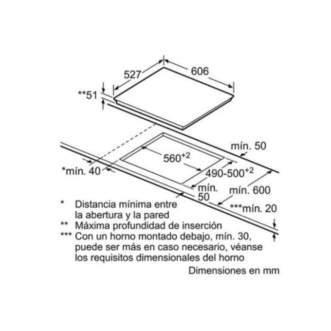 Kích thước của Bếp từ Bosch PIJ659FC1E