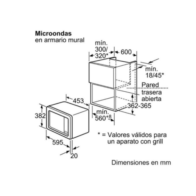 Lò vi sóng Bosch HMT72G650 4 Kích thước của Lò vi sóng Bosch HMT72G650