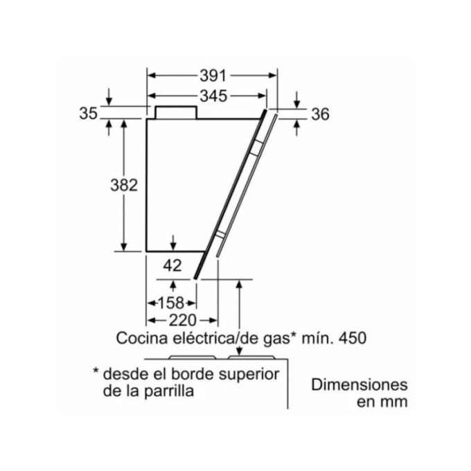 Kích thước của Máy hút mùi nghiêng Bosch DWK098G21