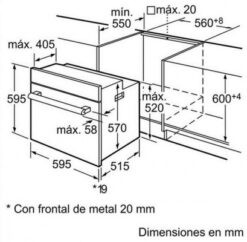 Lò nướng Bosch HBA43S320E 4 Kích thước Lò Nướng Bosch HBA43S320E
