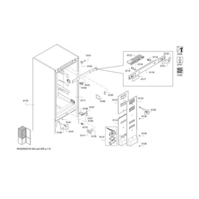 Tủ lạnh Bosch KGN39VL24E 3 Kích cỡ Tủ lạnh Bosch KGN39VL24E