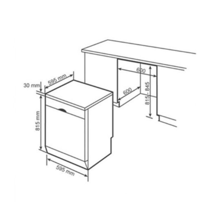 Máy rửa chén bát Bosch SMS25CI01E 7 Kích thước máy rửa chén bát Bosch SMS25CI01E