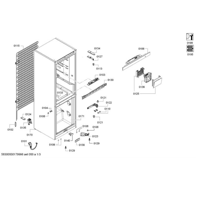 Tủ lạnh Bosch KGE49AI31 4 Kích thước tủ lạnh Bosch KGE49AI31