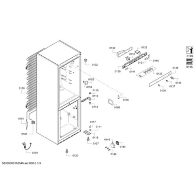 Kích thước tủ lạnh Bosch KGV36VW23E