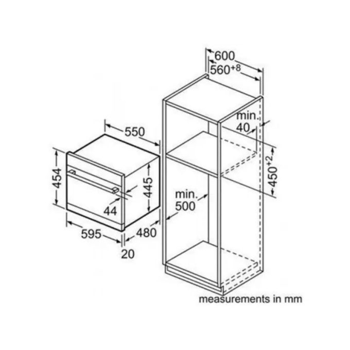 Máy rửa chén bát Bosch SKS51E22EU 7 Kích thước máy rửa chén bát Bosch SKS51E22EU