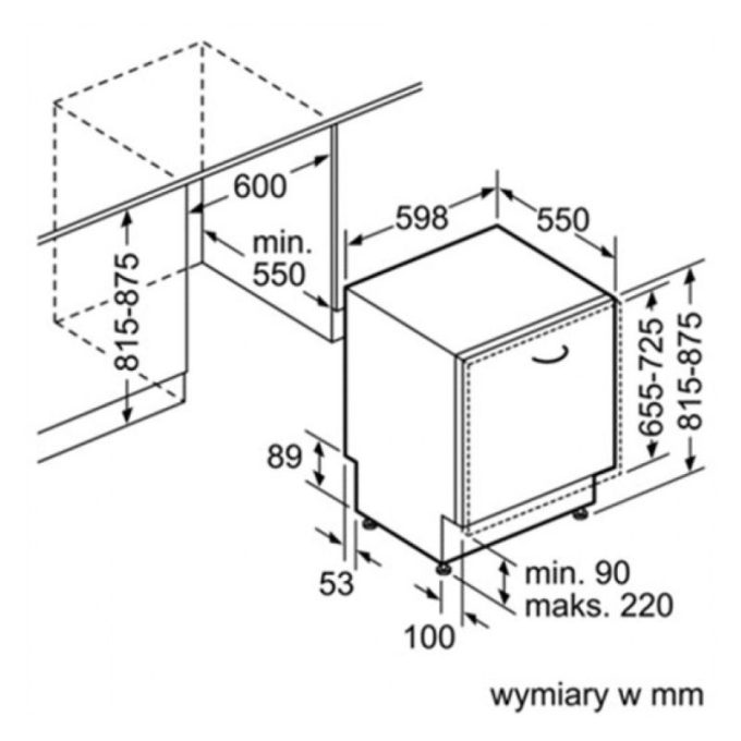 Kích thước máy rửa chén bát Bosch SMV46MX03E