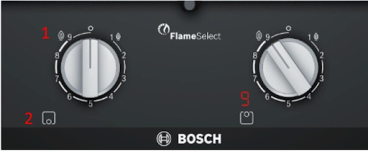 Bảng điều khiển bếp gas Bosch PRB3A6D70 Bảng điều khiển bếp gas Bosch PRB3A6D70