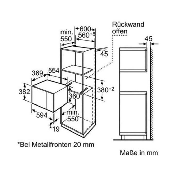 Lò vi sóng Bosch HMT84G654 3 Kích thước Lò Vi Sóng Bosch HMT84G654