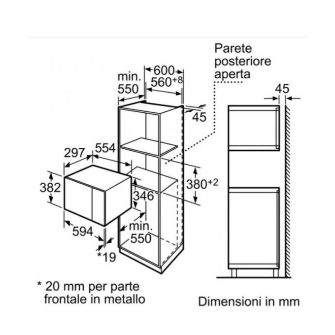 Lò vi sóng Bosch HMT75M654 3 Kích thước Lò Vi Sóng Bosch HMT75M654