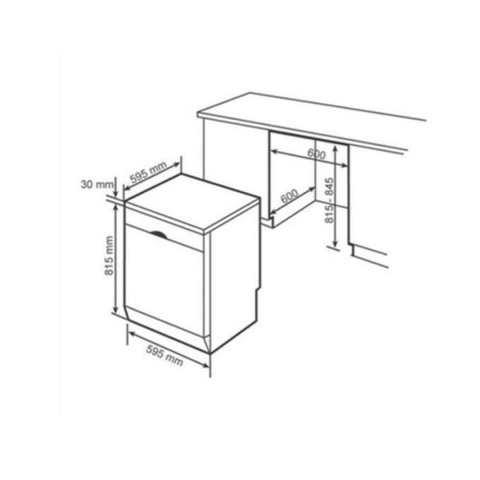 Máy rửa chén bát Bosch SMS25KI00E 6 Kích thước Máy rửa chén bát Bosch SMS25KI00E
