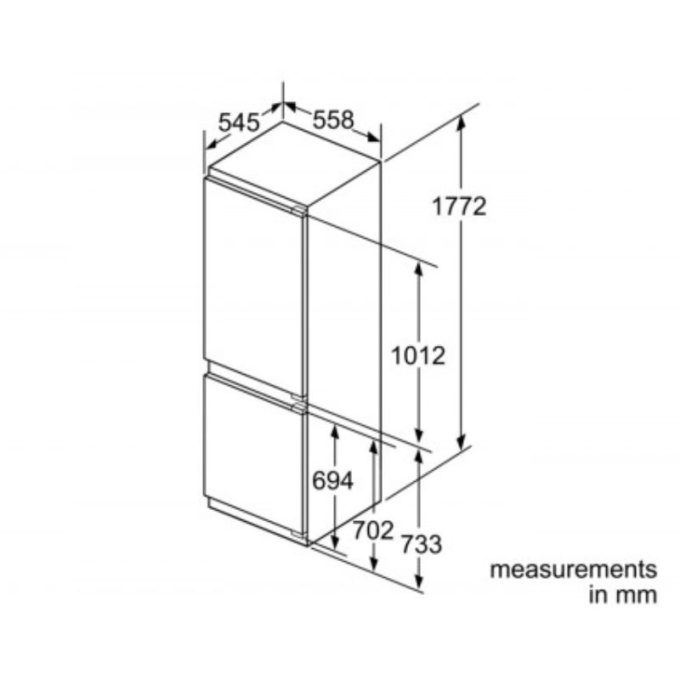 Tủ lạnh Bosch KIN86AF31K 4 Kích thước tủ lạnh Bosch KIN86AF31K