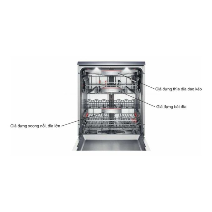Máy rửa chén Bosch SMS46KI04E 5 Bên trong máy rửa chén Bosch SMS46KI04E