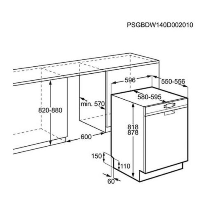 Máy rửa chén Bosch SMS46KI04E 3 Kích thước máy rửa chén Bosch SMS46KI04E
