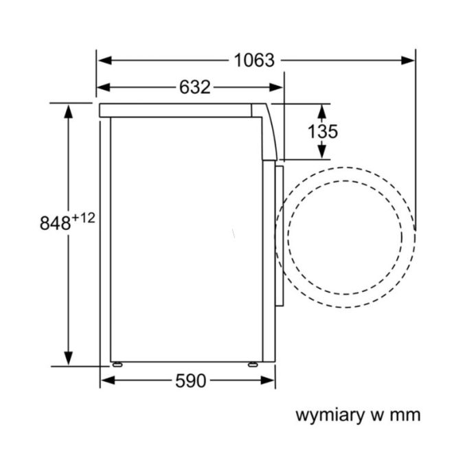 Máy giặt Bosch WAT28660EE 3 Kích thước máy giặt Bosch WAT28660EE