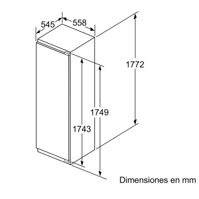 Tủ đông Bosch GIN81AE30 3 Kích thước tủ đông Bosch GIN81AE30