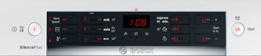 Bảng điều khiển máy rửa bát Bosch SMS46GW01P Bảng điều khiển máy rửa bát Bosch SMS46GW01P