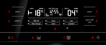 Bảng điều khiển tủ lạnh Bosch KAD92HBFP Bảng điều khiển tủ lạnh Bosch KAD92HBFP