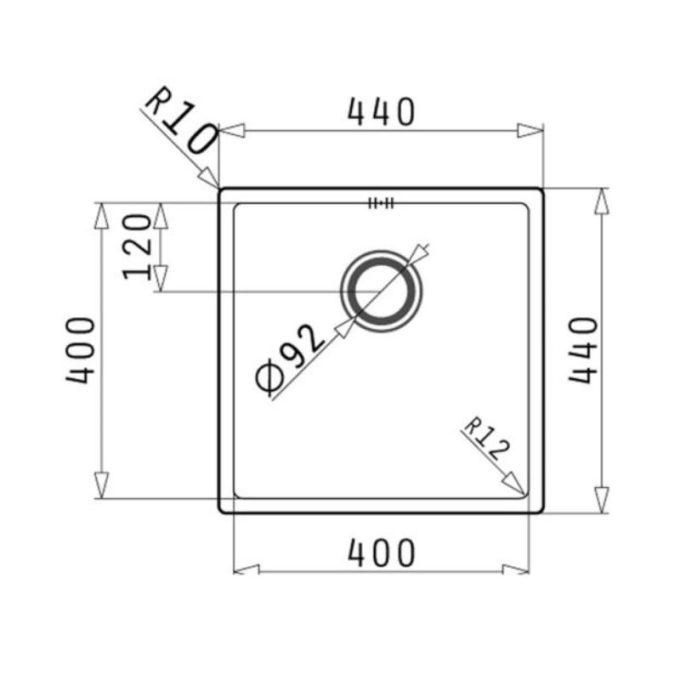 Chậu rửa bát Bosch ASTRIS 1B 3 kích thước của Chậu rửa bát Bosch ASTRIS 1B