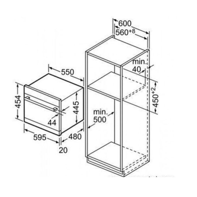 Máy rửa bát Bosch SKS62E12EU 6 Kích thước máy rửa bát Bosch SKS62E12EU