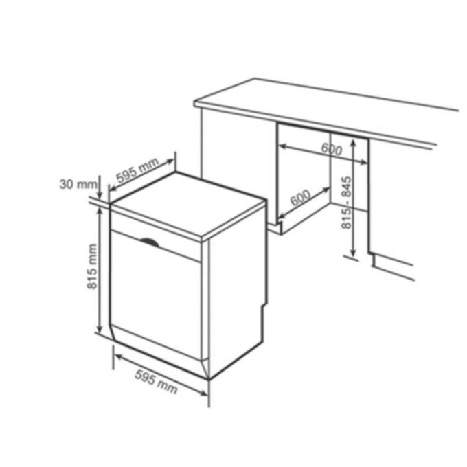 Máy rửa bát Bosch SMS6ECI93E serie 6 6 Mặt trước máy rửa bát Bosch SMS6ECI93E serie 6