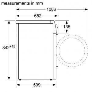 Máy sấy quần áo Bosch WTW87561SG Seri 8 8 THÔNG SỐ CỦA MÁY SẤY BOSCH WTW87561SG
