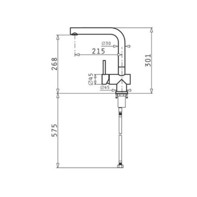 kích thước của Vòi rửa bát Bosch Mandolin