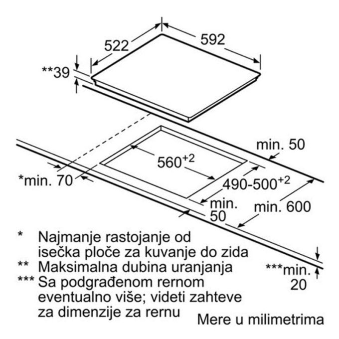 Bếp Từ Bosch PXY601JW1E 7 Kích thước Bếp từ Bosch PXY601JW1E