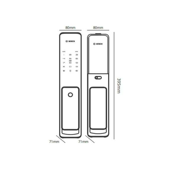 Khóa cửa điện tử Bosch FU780K màu đồng