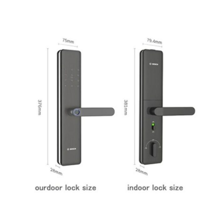 Kích thước khóa cửa điện tử Bosch ID450