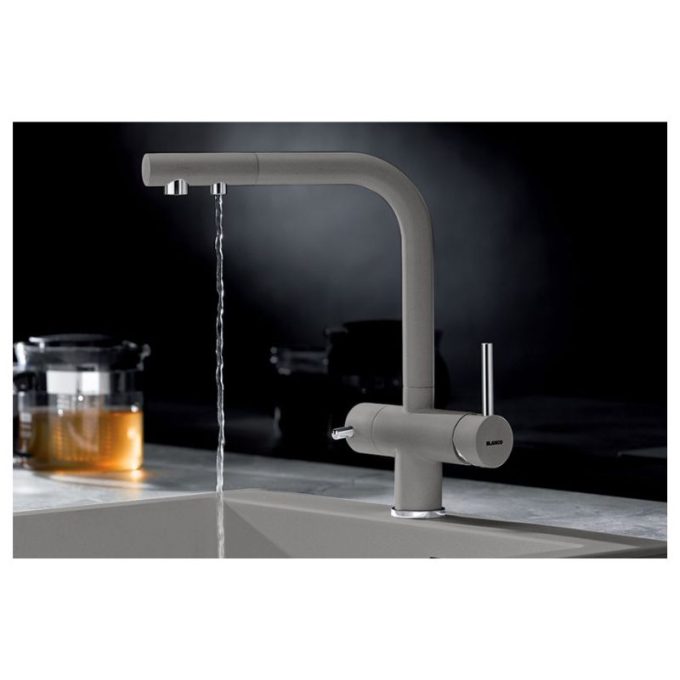 Vòi rửa bát Blanco FONTAS II Alu metallic 3 Hình ảnh vòi rửa bát Blanco FONTAS II Alu metallic