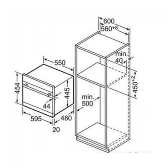Máy rửa bát Bosch SKS62E32EU 6 Kích thước máy rửa bát Bosch SKS62E32EU