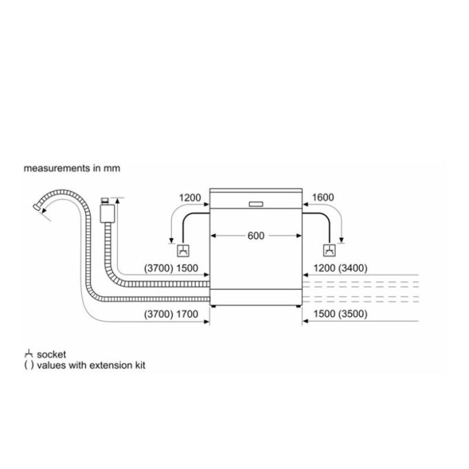 Máy rửa bát Bosch SMS4IVI01P 7 Kích thước máy rửa bát Bosch SMS4IVI01P