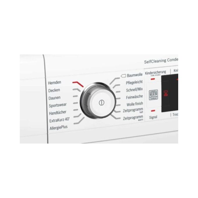 Máy sấy quần áo Bosch WTW87541 Serie 8 3 Điều khiển máy sấy quần áo Bosch WTW87541 Serie 8