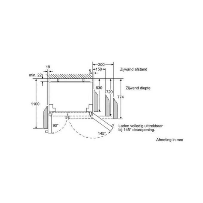 Tủ lạnh side by side Bosch KAI90VI20G 4 Kích thước Tủ lạnh side by side Bosch KAI90VI20G