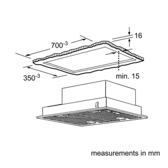 Kích thước Máy hút khói khử mùi Bosch DHL755BL