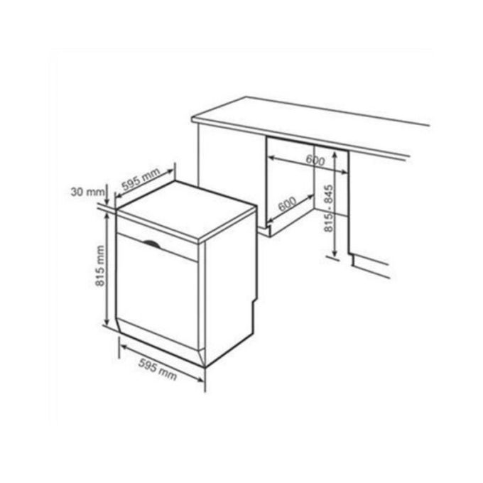 Máy rửa bát Bosch SMS6ECI07E 5 Kích thước máy rửa bát Bosch SMS6ECI07E