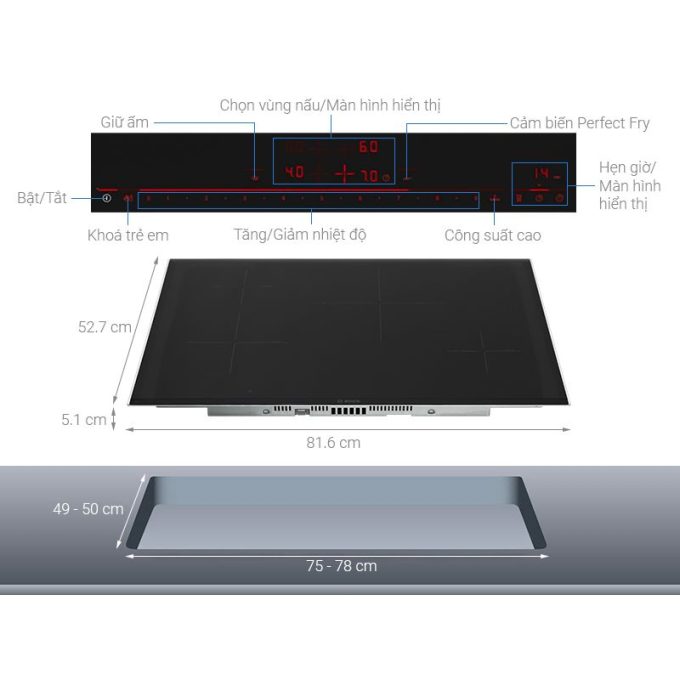 Thông số Bếp từ Bosch PIE875DC1E