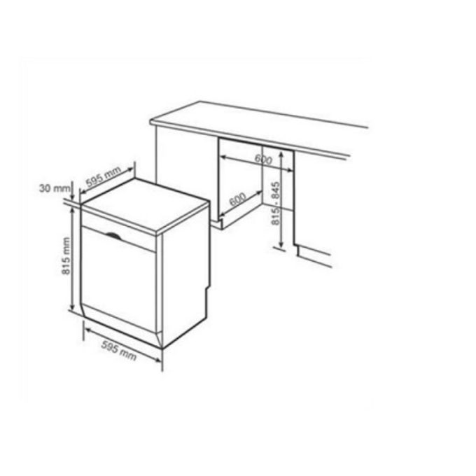 Máy rửa bát Bosch SMS6W00EZC 8 kích thươc của Máy rửa bát Bosch SMS6W00EZC