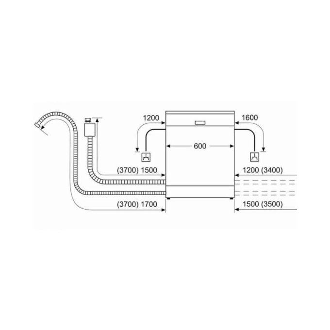 Máy rửa bát Bosch SMU6ZCS49E Serie 6 9 Thiết kế lắp đặt của máy rửa bát Bosch SMU6ZCS49E Serie 6