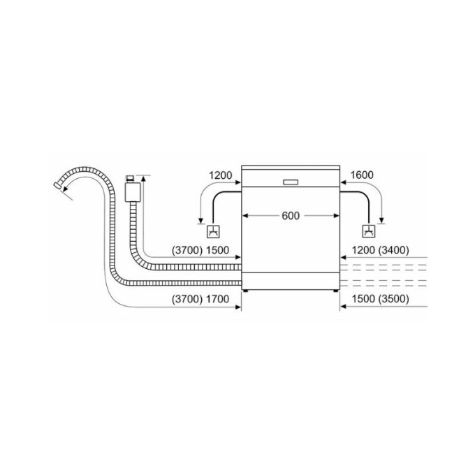 Máy rửa bát Bosch SMS6ECI03E 8 Thiết kế lắp đặt của máy rửa bát Bosch SMS6ECI03E