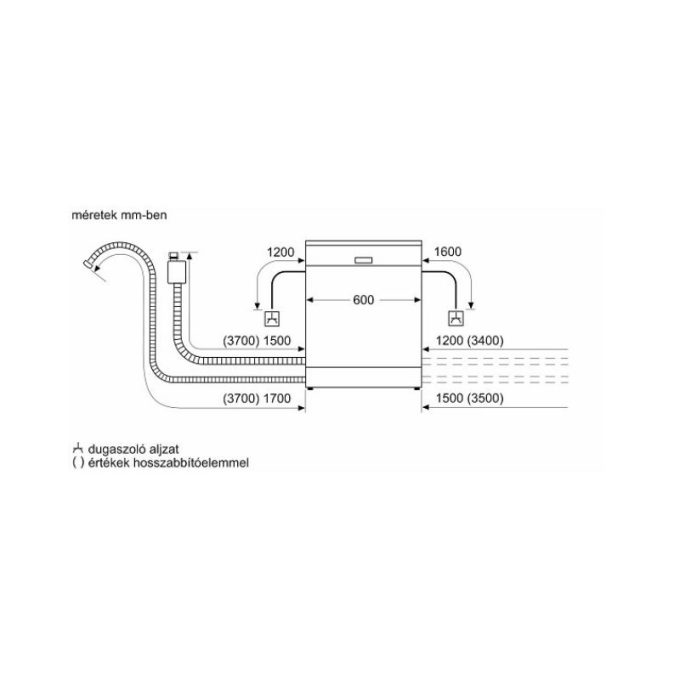 Máy rửa chén bát Bosch SMS6ZDI48E 10 Kích thước Máy rửa chén bát Bosch SMS6ZDI48E