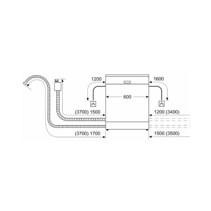 Máy rửa bát Bosch SMV6ECX51E 9 Thiết kế lắp đặt của máy rửa bát Bosch SMV6ECX51E
