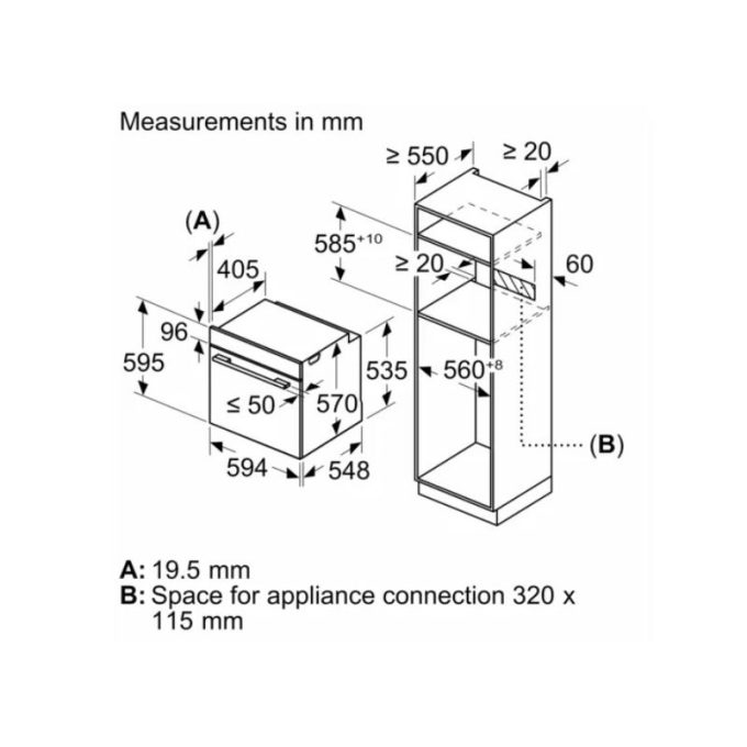 Lò nướng Bosch HBA5780S6B 3 Kích thước Lò nướng Bosch HBA5780S6B