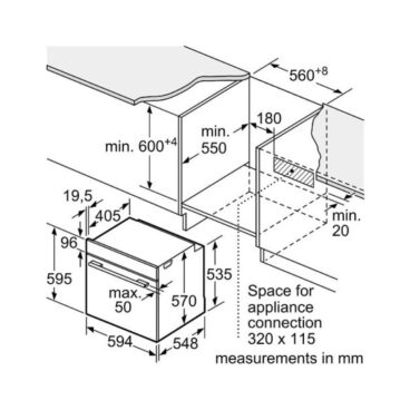 Lò nướng Bosch HBG5370B0 9 Thiết kế của Lò nướng Bosch HBG5370B0
